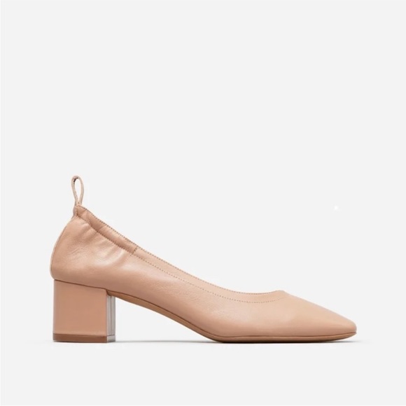 EVERLANE The Day Heel Pump Pale Rose 7.5 Nude Ballet Slippers NEW NWT - Picture 4 of 16